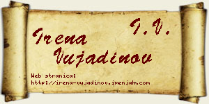 Irena Vujadinov vizit kartica